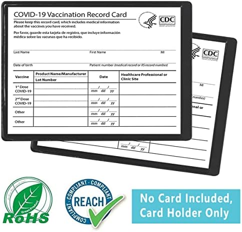 5 Pacote CDC CDC Vacinação Record Record Card Protetor de Card Card 3x4 Manga Covid Card de Card de Card de Tapete de Vinil Clear Vinil