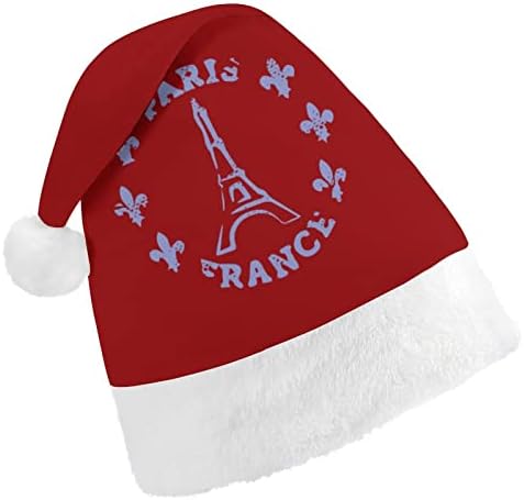 Paris Eiffel Tower Chapéu de Natal personalizado Hat de Papai Noel Decorações de Natal engraçadas