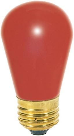 SATCO S3962 11 WATT S14 INCANDescent 130 volts Base Base Base Lâmpada Cerâmica Verde, 4 pacote