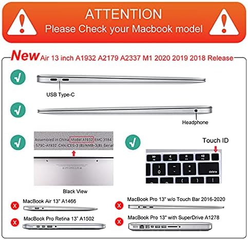 Mektron M1 A2337 A2179 A1932 Para MacBook Air Air 13 polegadas Caso 2021 2020 2019 2018 Lançamento com Retina Display