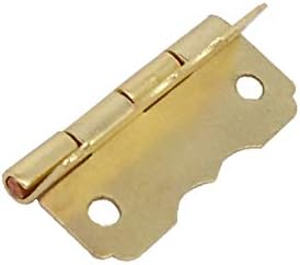 X-Dree Cosmética Caixa de madeira tubo de tubo de metal dobra o tom de ouro de 30 mm 80pcs (Caja de Madera Caja de Madera