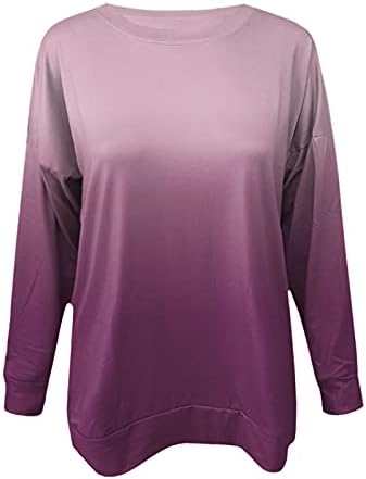 Tops for Women Casual Fall Pullovers Moda Pirnt Roupas Work Camisetas macias com camiseta confortável Sweatshirt elegante