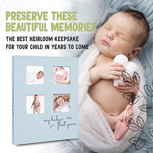 Baby Memory Book Journal 5 Years Journal e Pacote de Kit de Mão de Mão e Pegada de Baby Personalizado - All Family,