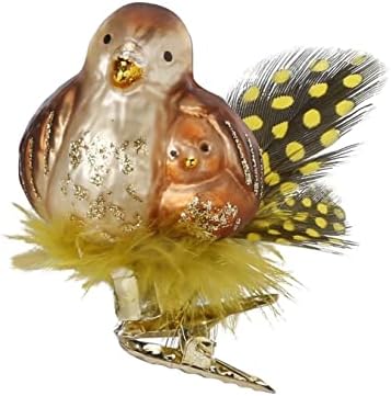 Inge Glas Bird Clip-On Hetty 1-218-15 Ornamento de Natal de German Glass Glass de Igm German