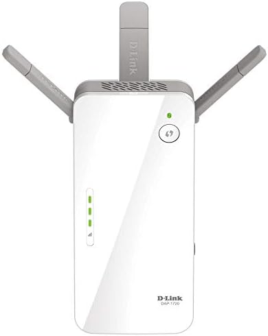 Extender D-Link WiFi Range, AC1750 Plug in Wall Booster, Repetidor sem fio de gigabit de banda dupla e indicador