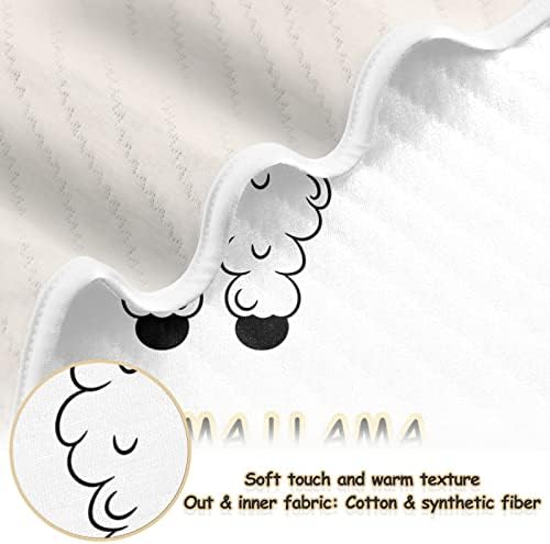 Cobertor de swaddle sem drama cobertor de algodão llama para bebês, recebendo cobertor, cobertor leve e macio para berço,