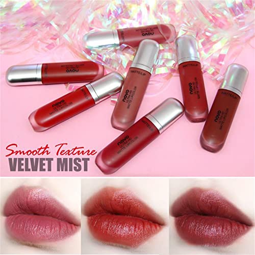 Pacote de brilho labial outfmvch líquido batom líquido Lipgloss Lip Gloss Makeup Conjunto para mulheres Batom de Batom Red Darco