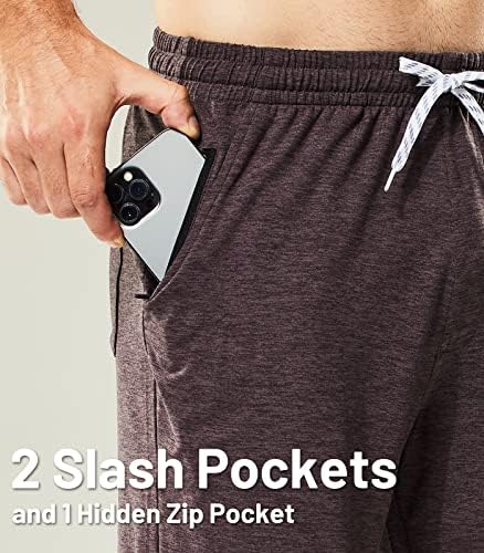 Mier Men's Ultra Soft lounge shorts leves leves com bolsos de 7 polegadas de 7 polegadas Pijama de sono casual