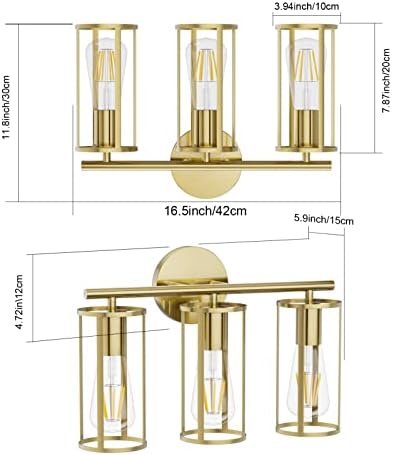 AIPSUN GOLD BAVIEL BAINS LUÇÕES 3 LUZES FARMHOUSE BAINS LUTARES OBTER SOBRE MELHOREIRO LUTE INDUSTRIAL DE PARELA FORTE