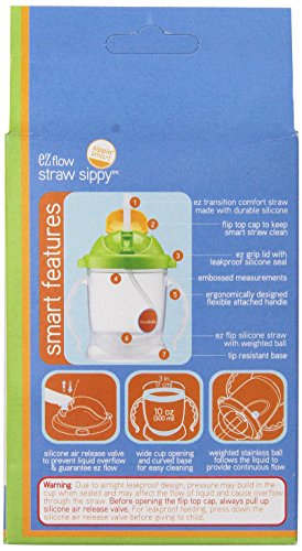 Innobaby Sippin 'Smart EZ Flow Straw Sippy, verde, 10 onças