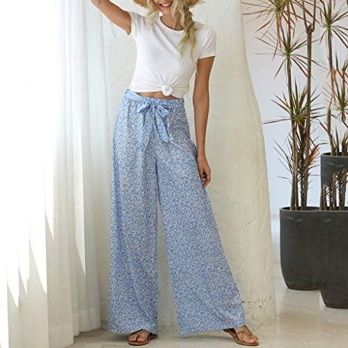 Calça de golfe feminino arco macio ativo calças altas altas cintura casual lide sino perna feminina boho calça confortável