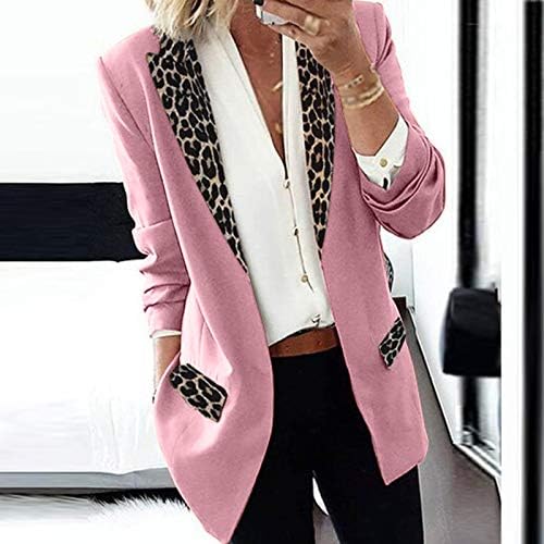 MGBD DIYAGO LEOPARD BLAZER CARDIGAN PARA MULHERES MAPIA MODIMENTO CASUAL DE ESCRITÓRIO CAATS LAPEL LIGH