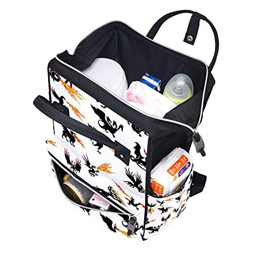 Spitfire Dragons Pattern Freia Tote Bags Modinha Modinha Mochila Grande Capacidade Bolsa de Enfermagem Bolsa de Enfermagem para