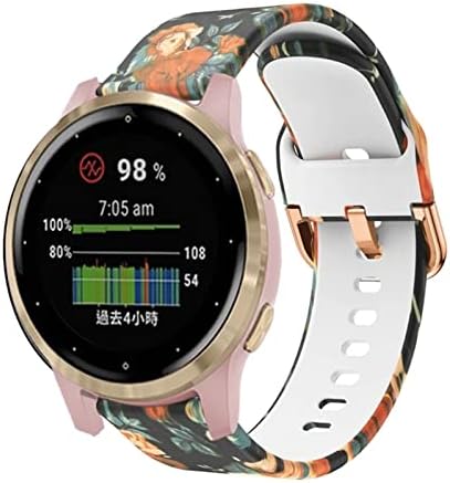 Faixa de silicone de 18 mm SPAPA BRACELETA DE VABELA RÁPIDO PARA GARmin Vivoactive 4s/Move 3s/Ativo S/Venu 2s Smart Watchbands