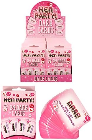 Hen Party C02804 1 pacote de 24 acessórios de cartão de desafio, 1 pacote, rosa