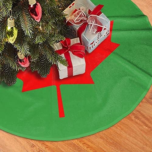 Saia da árvore de Natal, bandeira de 30 a 48 polegadas do tapete da árvore do Canadá para decorações de Natal ornamentos