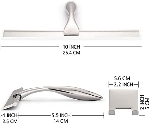 Bedre Squeegee, Squeegee de chuveiro, limpador de aço inoxidável de janela com gancho auto -adesivo, limpador para o espelho de