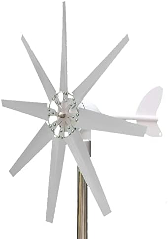 Gerador de turbina eólica de 400W 12V 24V 48V com 8 lâminas e traje de moinho de vento do controlador para sistema de