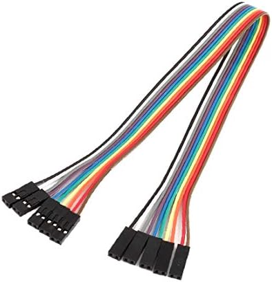 X-Dree 30cm 2,54mm fêmea para fêmea f/f conector de fio de jumper 5 pcs (Connettor da 5 cm a femmina da femmina a femmina da 30