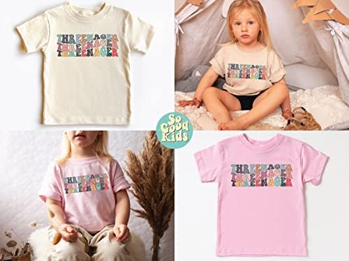 Camisa Threenager, camisa do terceiro aniversário para crianças, camiseta de criança de 3º aniversário de 3º aniversário