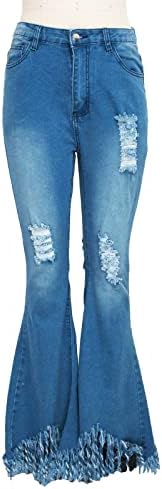 Calça jeans de cargo para mulheres de moda feminina combinando com pernas largas e largas lavadas calças de jeans de jeans