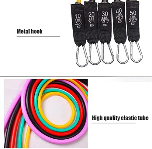 Jydbrt 11 pcs/conjunto TPE Bandos de resistência 100lb 150lb Mulheres coloridas Cinturão de fitness Yoga Pull Rope Gym Equipment TUBE