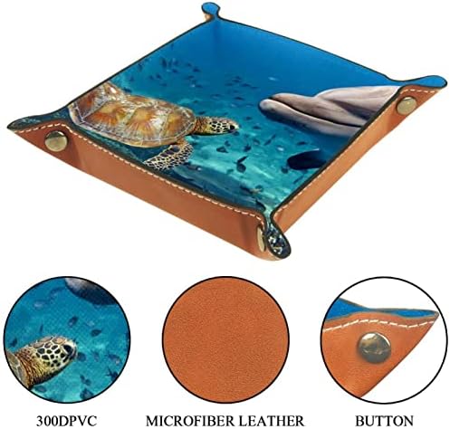 Tartaruga marinha Dolphin Box Bandejas de mesa de mesa alterar a carteira de caixa de moeda de caixa de moeda