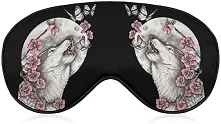 Butterfly Flor Wolf Máscara para os olhos Sono vendidos com bloqueios de cinta ajustável Blinder Night Night para viagens para viajar