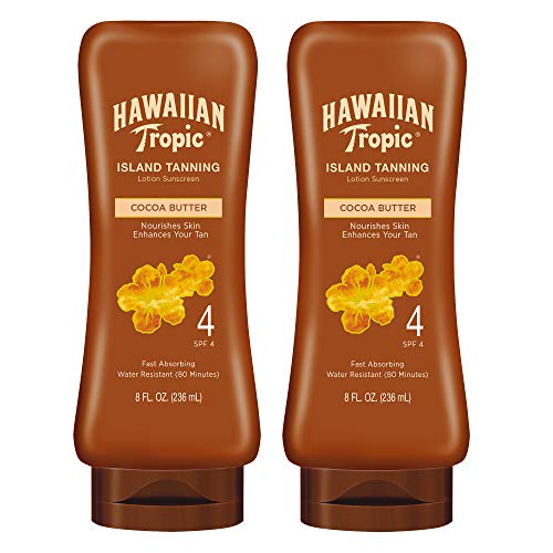 Tropic havaiano SPF 4 protetor solar, protetora de protetor solar escuro Tanning 8 onças, 2 contagem