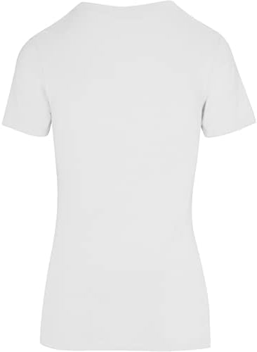 T-shirt de algodão de algodão em V Stretch Cotor