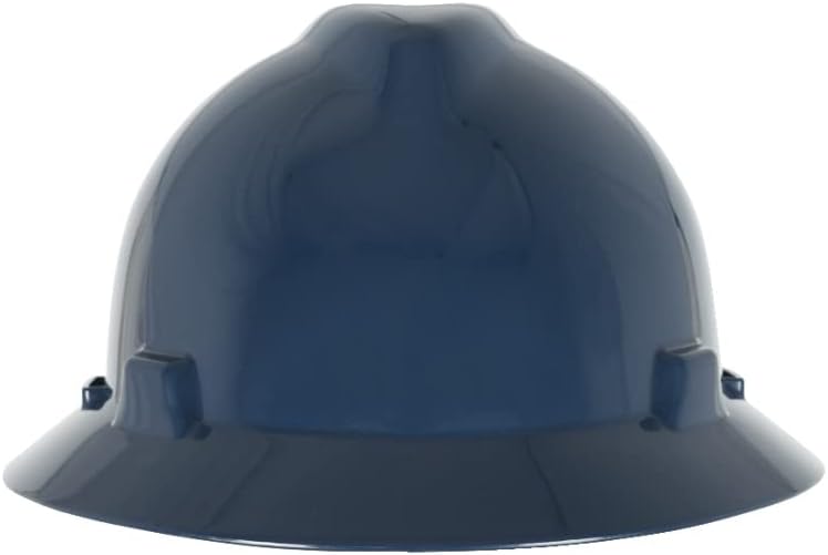 MSA V -Gard Full -Brim Hard -chapéu com suspensão - concha de polietileno, proteção superior ao impacto e tiras de