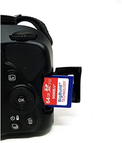 BigBuild Technology 64 GB Ultra Fast SDXC 90MB/S Memory Card Compatível com a Sony Alpha A5000/A5100, A6000/A6100, A6400/A6500/A6600,