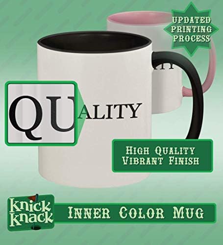 Presentes de Knick Knack Prothesis - 11oz Hashtag Ceramic Colored Handle and Inside Coffee Cup Cup, preto