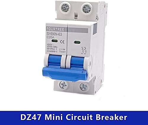 1pcs 2 pólo mini circuito interruptor miniature mcb montagem 400V ~ ctype 36mm