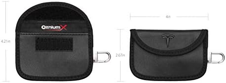 Ozniumx RF blindou Faraday Bag para Tesla Model S/X/3-, Protetor de FOB da chave do carro, bloqueio de RFID, entrada anti-roubo