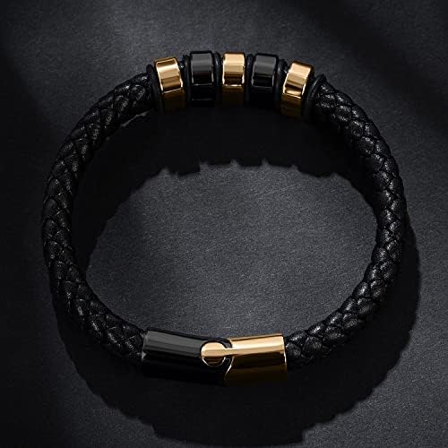 Pulseira de couro genuíno ljwvx para homens de punho de punho de punho de manada