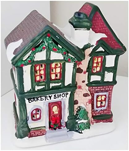 A & TDESIGNS Bakery Shop - Classic Christmas Village Ceramic Ceramic Decorative Collectible Holiday Display