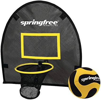 Springfree Trampoline ao ar livre Pumping Basketball Basting Backboard Game Flexrhoop Acessório com bola inflável