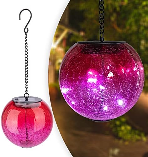 Lanternas solares Office à prova d'água ao ar livre - Lanternas solares ao ar livre Mosaic Ball Ball Outdoor Hanging Lights Garden,