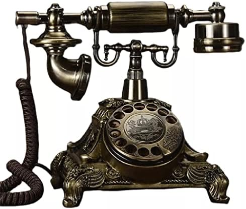 Zykbb european antigo dial rotativo antigo telefone fixo retro em casa antiquada com fio antiquado telefone fixo antiquado telefone