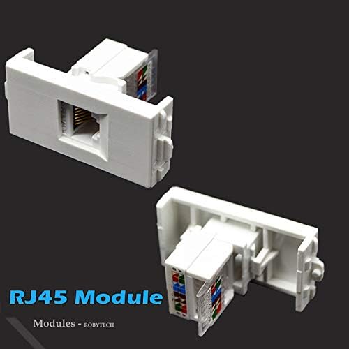 Placa de parede com 2 x 3,5 fone de ouvido + RJ45 Cat5e Keystone Modular Audio Jack Connectores Socoque branco Decorativo PLUSPLATE