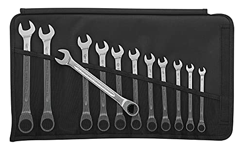 Conjunto de Stahlwille: Chaves de Ratcheting de combinação 12-PCs, 17F/12