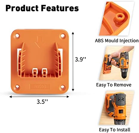 Suporte para ferramentas Montante para Ridgid AEG 18V Drill Tool Hanger Storage Tool Storage -5 Pack