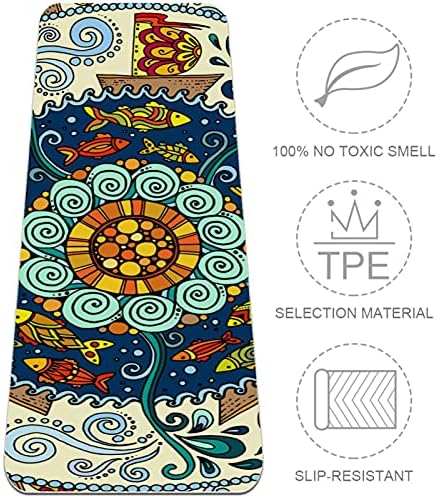 Mamacool Yoga Mat Bohemia Flor Geometria Pattern Eco Friendly Non Slip Fitness Exercition tapete para pilates e exercícios de piso