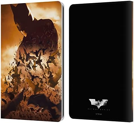 Projetos de capa de cabeça Oficialmente licenciado Batman Begins Poster Graphics Leather Book Carteira Capa compatível com Kindle