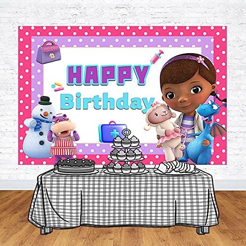 Garota Doutor Cenário para Festa de Aniversário Supplies Doc Photos Antecedentes Doc Mcstuffins Birthday Theme Banner Banner