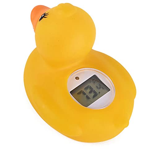 Termômetro de banho de pato, termômetro de banho flutuante termômetro elétrico flutuante no banho de pato para bebês amarelo
