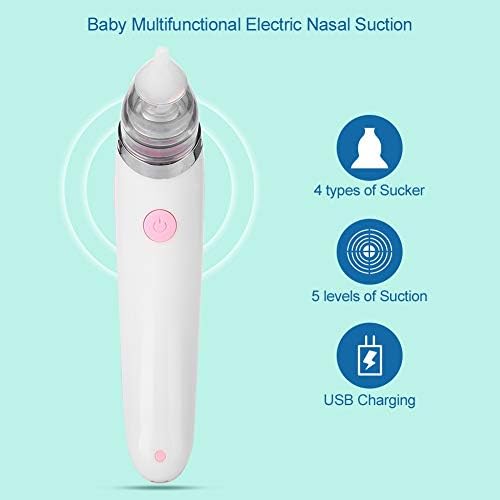 Aspirador nasal elétrico, 2 cores Baby nasal aspirador elétrico limpador de nariz de nariz nasal Blackhead otário