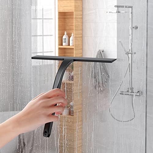 Squeegee de chuveiro para portas de vidro portas de 9 polegadas Squeegee Squeegees Limpador com alça sem deslizamento,