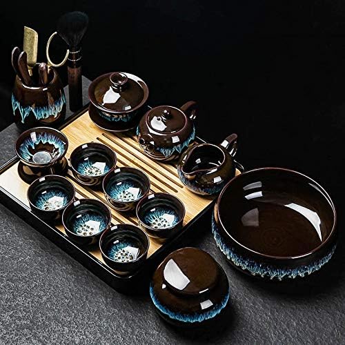 Conjunto de chá de viagem PDGJG Conjunto de chá de cerâmica Teacp de chá de chá Gaiwan Teaset Kettles Sets Teaware Sets